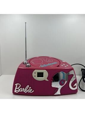 Barbie Fabulous Glamtastic Boombox Pink Player AM FM Radio / Cd Player